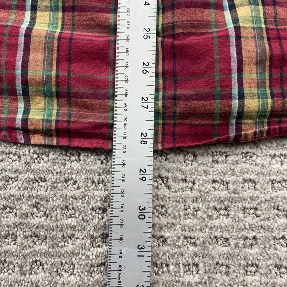 Panhandle Slim Shirt Men Medium Red Yellow Blue Green Plaid Button Down Western - Picture 6 of 6